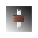 Amber LED Krom Metal Aplik Duvar Lambası E27 Uyumlu 10x21x16 cm Oturma Odası ve Yatak Odası, Gümüş-15123