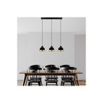 Amber LED Metal Gövdeli 3'lü Sarkıt Avize Modern Tasarım Koridor ve Oturma Odası için E27 Uyumlu, Siyah-6879