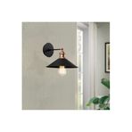 Amber LED Metal Gövdeli Tekli Aplik Modern Tasarım E27 Uyumlu, Siyah-663