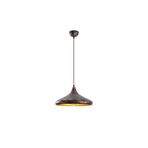 Amber LED Metal Gövdeli Tekli Sarkıt Avize Vintage Gold Mutfak ve Salon için E27 Uyumlu, Altın-11546