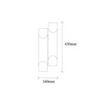Amber LED Minimal Metal Gövdeli Aplik Pütürlü Siyah Okuma ve Dekoratif Aydınlatma, Siyah-580