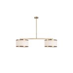 Amber LED Modern Abajur Başlıklı 2'Li Avize Mutfak ve Salon için E27 Uyumlu, Bej-11620