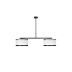 Amber LED Modern Abajur Başlıklı 2'Li Avize Pütürlü Siyah E27 Uyumlu, Siyah-11621