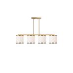 Amber LED Modern Abajur Başlıklı 4'lü Avize Mutfak ve Salon için E27 Uyumlu, Bej-11645