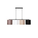 Amber LED Modern Abajur Başlıklı 4'lü Avize Mutfak ve Salon için E27 Uyumlu, Siyah-4721