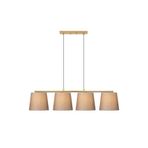 Amber LED Modern Abajur Başlıklı 4'lü Avize Parlak Gold E27 Uyumlu, Altın-10810