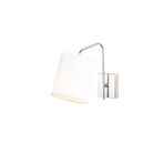 Amber LED Modern Abajur Başlıklı Tekli Aplik Parlak Krom E27 Uyumlu, Metalik-6002