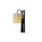 Amber LED Modern Abajur Başlıklı Tekli Aplik Siyah Metal Gövde E27 Uyumlu, Siyah-3461