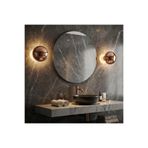 Amber LED Modern Bakır Metal Aplik E27 Uyumlu Duvar Lambası 10x21x16 cm Mutfak ve Salon Aydınlatma, Bakır-C