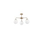 Amber LED Modern Camlı 3'lü Plafönyer Yatak Odası ve Oturma Odası için E14 Uyumlu, Bej-10996
