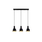 Amber LED Modern Metal Gövdeli 3'lü Sarkıt Avize Mutfak ve Salon için E27 Uyumlu, Siyah-2 DARBUKA-183BLACK