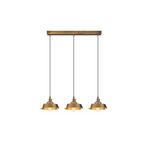 Amber LED Modern Metal Gövdeli 3'lü Sarkıt Avize Mutfak ve Salon için E27 Uyumlu, Siyah-2 EFESIVAMA-189VINTAGE