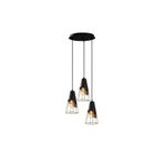 Amber LED Modern Metal Gövdeli 3'lü Tepsi Sarkıt Aydınlatma Mutfak ve Salon için, Siyah-962