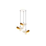 Amber LED Modern Metal Gövdeli 3'lü Tepsi Sarkıt Aydınlatma Yatak Odası ve Oturma Odası için E27 Uyumlu, Beyaz-964