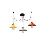 Amber LED Modern Metal Gövdeli 3'lü Tepsi Sarkıt Aydınlatma Yatak Odası ve Oturma Odası için E27 Uyumlu, Çok Renkli-553