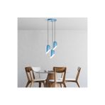 Amber LED Modern Metal Gövdeli 3'lü Tepsi Sarkıt Mavi Oturma Odası E27 Uyumlu, Mavi-LIGHTBLUE KESIKSIVAMA-6176-3