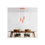 Amber LED Modern Metal Gövdeli 3'lü Tepsi Sarkıt Orange Yatak Odası ve Salon Aydınlatması E27 Uyumlu, Turuncu-ORANGE