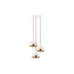 Amber LED Modern Metal Gövdeli 3'lü Tepsi Sarkıt Parlak Beyaz E27 Uyumlu, Beyaz-6872