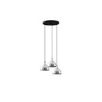 Amber LED Modern Metal Gövdeli 3'lü Tepsi Sarkıt Siyah Yatak Odası ve Salon için E27 Uyumlu, Siyah-6203