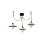 Amber LED Modern Metal Gövdeli 3'lü Tepsi Sarkıt Turkuaz Yatak Odası ve Salon için E27 Uyumlu, Çok Renkli-556