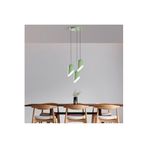 Amber LED Modern Metal Gövdeli 3'lü Tepsi Sarkıt Yeşil Mutfak ve Salon Aydınlatması E27, Yeşil-MINTGREEN