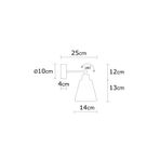 Amber LED Modern Metal Gövdeli Tekli Aplik Turkuaz Oturma Odası E27 Uyumlu, Mavi-617