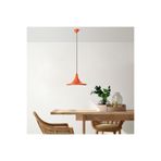 Amber LED Modern Metal Gövdeli Tekli Sarkıt Mutfak ve Salon için E27 Uyumlu, Turuncu-ORANGE TOM-3531
