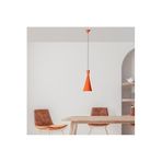 Amber LED Modern Metal Gövdeli Tekli Sarkıt Mutfak ve Salon için E27 Uyumlu, Turuncu-ORANGE TOM-3541