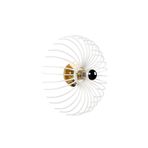 Amber LED Modern Pütürlü Beyaz Metal Aplik E27 Duvar Lambası 36x12x36 cm Oturma Odası, Beyaz-M
