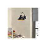 Amber LED Modern Pütürlü Siyah Metal Aplik E27 Duvar Lambası 20x27x24 cm Yatak Odası Aydınlatma, Siyah-180BLACK
