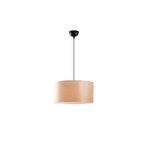 Amber LED Modern Tekli Sarkıt Abajur Pütürlü Siyah E27 Uyumlu, Siyah-6442