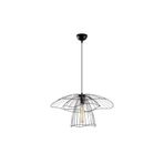 Amber LED Modern Tel Tekli Sarkıt Pütürlü Siyah Işık Kaynağı E27 Uyumlu, Siyah-6504