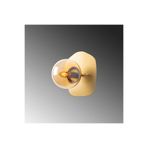 Amber LED Parlak Gold Camlı Aplik Duvar Lambası E14 Uyumlu 25x25x20 cm Yatak Odası ve Salon, Altın-11665