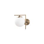 Amber LED Parlak Gold Metal Aplik Duvar Lambası E14 Uyumlu 15x28x23 cm Oturma Odası Aydınlatma, Altın-7141
