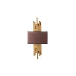 Amber LED Parlak Gold Metal Aplik Duvar Lambası E27 Uyumlu Yatak Odası ve Oturma Odası Aydınlatma, Altın-15113