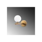 Amber LED Parlak Gold Metal Aplik Duvar Lambası G9 Soketli 10x22x17 cm Salon Aydınlatma, Altın-11034