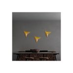 Amber LED Parlak Gold Metal Aplik Duvar Lambası G9 Soketli 34x5x34 cm Oturma Odası Aydınlatma, Altın-3204