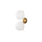 Amber LED Parlak Gold Metal Aplik Duvar Lambası G9 Soketli 42x20x27 cm Oturma Odası Aydınlatma, Altın-14151