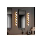 Amber LED Parlak Gold Metal Aplik E27 Duvar Aydınlatma 91x10x10 cm Oturma Odası, Altın-12237