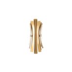 Amber LED Parlak Gold Metal Aplik E27 Duvar Lambası 10x21x16 cm Oturma Odası ve Yatak Odası, Altın-15442