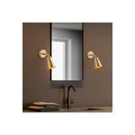Amber LED Parlak Gold Metal Aplik E27 Duvar Lambası 10x21x26 cm Yatak Odası ve Salon Aydınlatma, Altın-13190