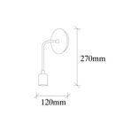 Amber LED Parlak Gold Metal Aplik E27 Duvar Lambası 6x12x27 cm Yatak Odası ve Salon Aydınlatma, Altın-1007