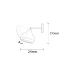 Amber LED Parlak Siyah Metal Aplik E27 Duvar Lambası 17x28x28 cm Yatak Odası ve Oturma Odası, Siyah-6901