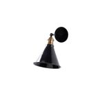 Amber LED Parlak Siyah Metal Aplik E27 Duvar Lambası 19x27x27 cm Salon Oturma Odası Aydınlatma, Siyah-251