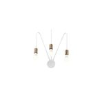 Amber LED Pütürlü Beyaz Metal Aplik Duvar Lambası E27 Uyumlu 42x20x48 cm Oturma Odası Aydınlatma, Beyaz-3277