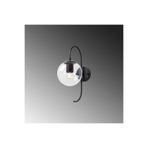 Amber LED Pütürlü Siyah Aplik Duvar Lambası E14 Uyumlu 15x27x36 cm Yatak Odası ve Oturma Odası, Siyah-10550