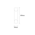 Amber LED Pütürlü Siyah Metal Aplik Duvar Lambası E14 80x8x40 cm Koridor ve Kütüphane Aydınlatma, Siyah-579