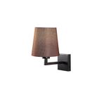 Amber LED Pütürlü Siyah Metal Aplik E27 Duvar Lambası 18x24x30 cm Oturma Odası Aydınlatma, Siyah-4657