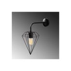 Amber LED Pütürlü Siyah Metal Aplik E27 Duvar Lambası 20x37x43 cm Salon Yatak Odası Aydınlatma, Siyah-6301