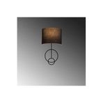 Amber LED Pütürlü Siyah Metal Aplik E27 Duvar Lambası 24x15x54 cm Oturma Odası Aydınlatma, Siyah-6981